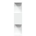 Miniatyrbillede 6 af 10: bogreol/rumdeler 70x24x97 cm 3 niveauer konstrueret træ hvid