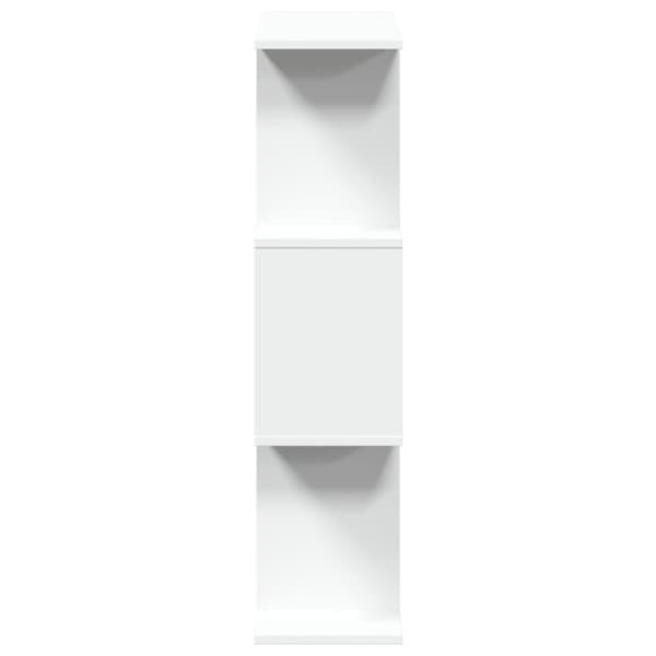 bogreol/rumdeler 70x24x97 cm 3 niveauer konstrueret træ hvid