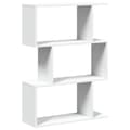 Miniatyrbillede 7 af 10: bogreol/rumdeler 70x24x97 cm 3 niveauer konstrueret træ hvid