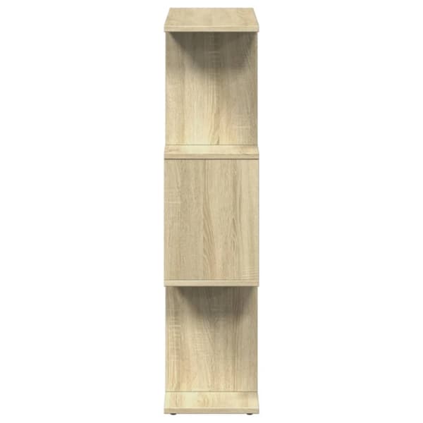 bogreol/rumdeler 70x24x97cm 3niveauer konstrueret træ sonoma-eg