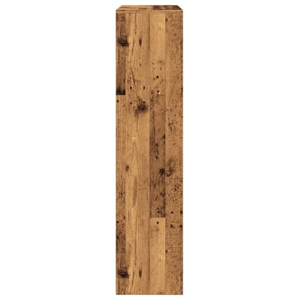 Huoneenjakaja 3 tasoa vanha puu 123x29x123 cm tekninen puu