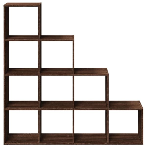 Huoneenjakaja 4 tasoa ruskea 131,5x29x131,5 cm tekninen puu