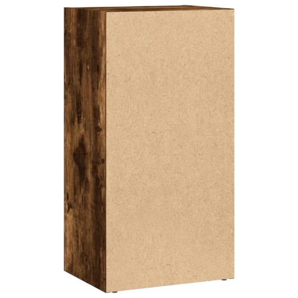 bogreol 40x30x77 cm konstrueret træ røget egetræsfarve