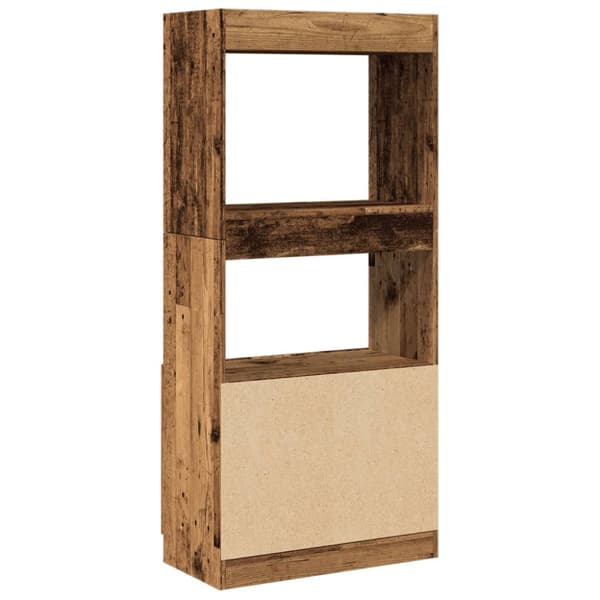 højskab 63x33x140 cm konstrueret træ antikt træ