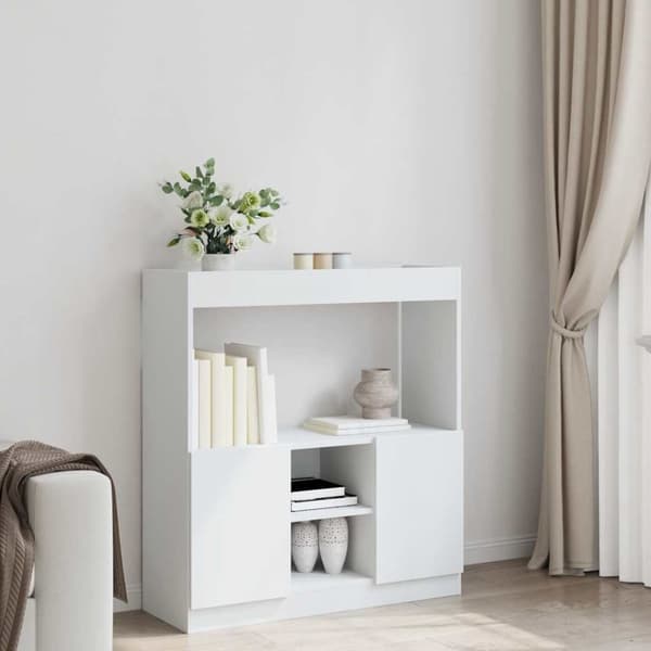 højskab 92x33x100 cm konstrueret træ hvid