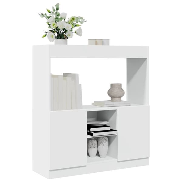højskab 92x33x100 cm konstrueret træ hvid