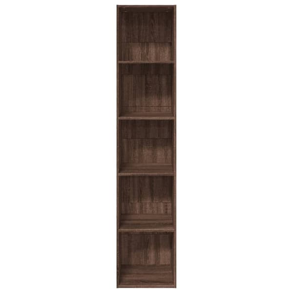 bogreol 40x30x189 cm konstrueret træ brun egetræsfarve