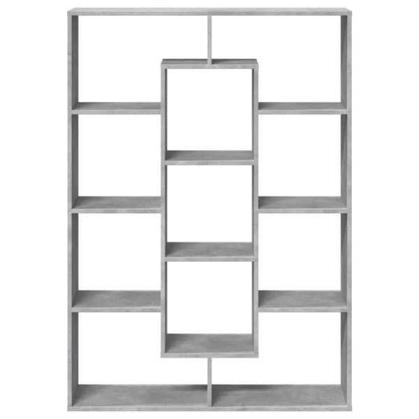 bogreol 102x29x143 cm konstrueret træ betongrå