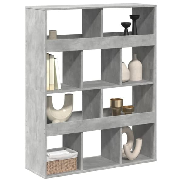 rumdeler 100x33x125,5 cm konstrueret træ betongrå