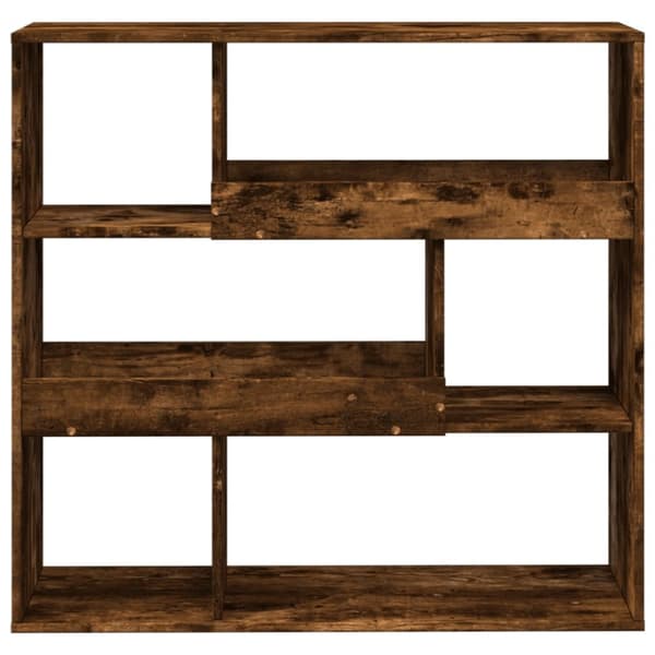 rumdeler 100x33x94,5 cm konstrueret træ røget egetræsfarve