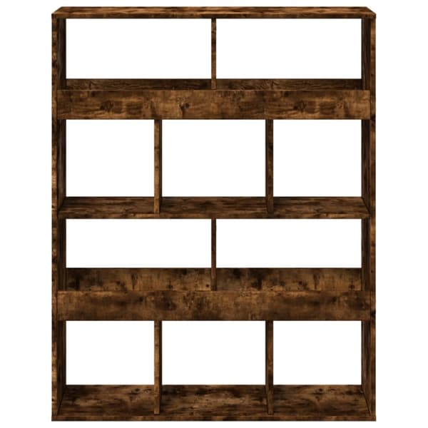 bogreol 100x33x125,5 cm konstrueret træ røget egetræsfarve
