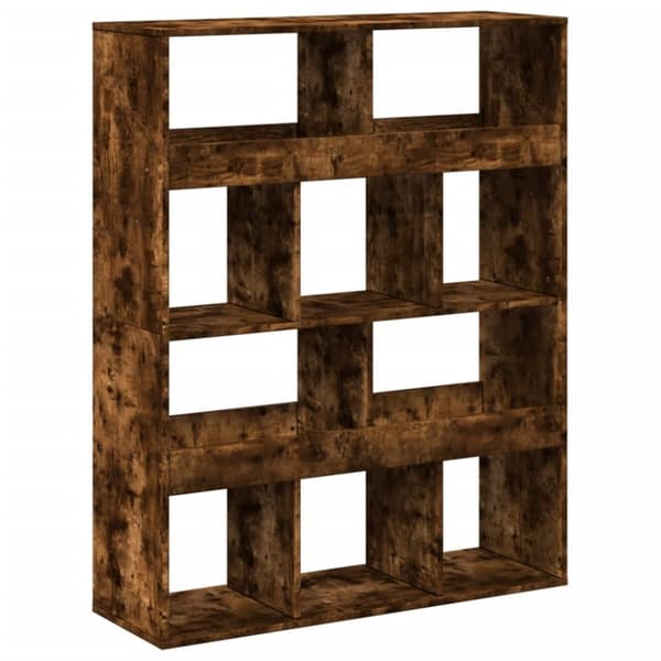 bogreol 100x33x125,5 cm konstrueret træ røget egetræsfarve