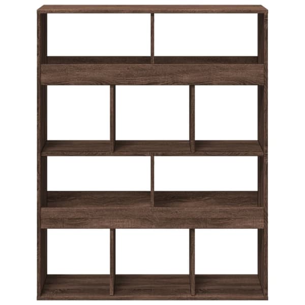 bogreol 100x33x125,5 cm konstrueret træ brun egetræsfarve