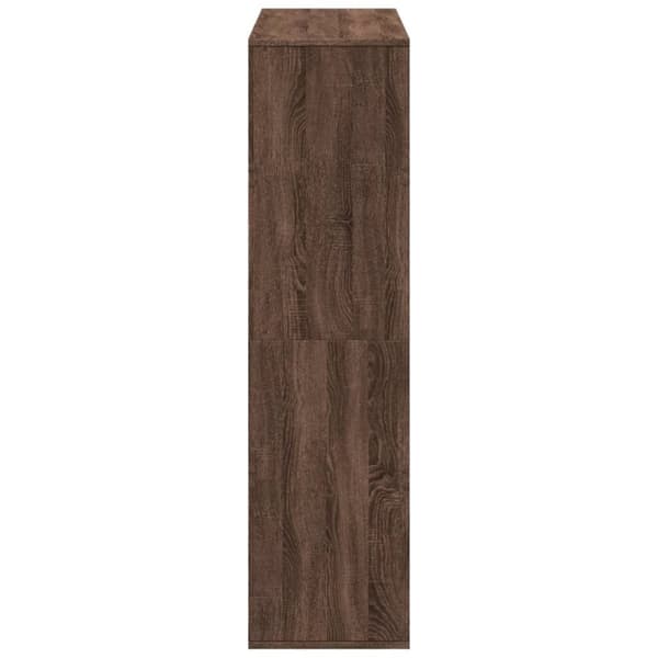 bogreol 100x33x125,5 cm konstrueret træ brun egetræsfarve