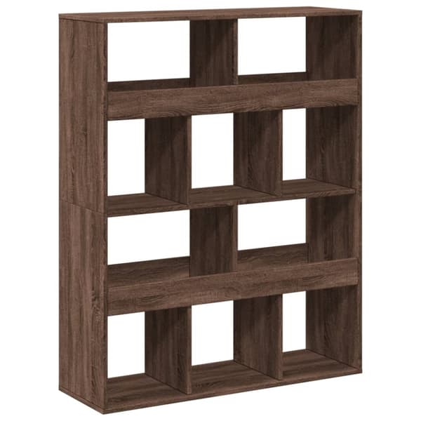 bogreol 100x33x125,5 cm konstrueret træ brun egetræsfarve