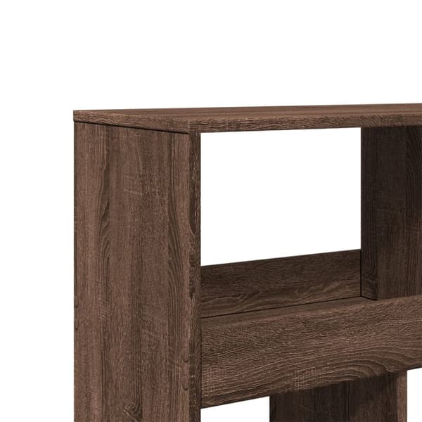 bogreol 100x33x125,5 cm konstrueret træ brun egetræsfarve