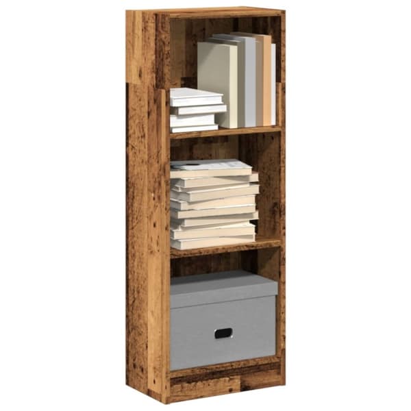 bogreol 40x24x109 cm konstrueret træ antikt træ