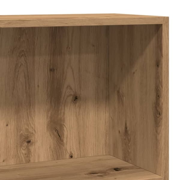 bogreol 60x24x76 cm konstrueret træ egetræsfarve