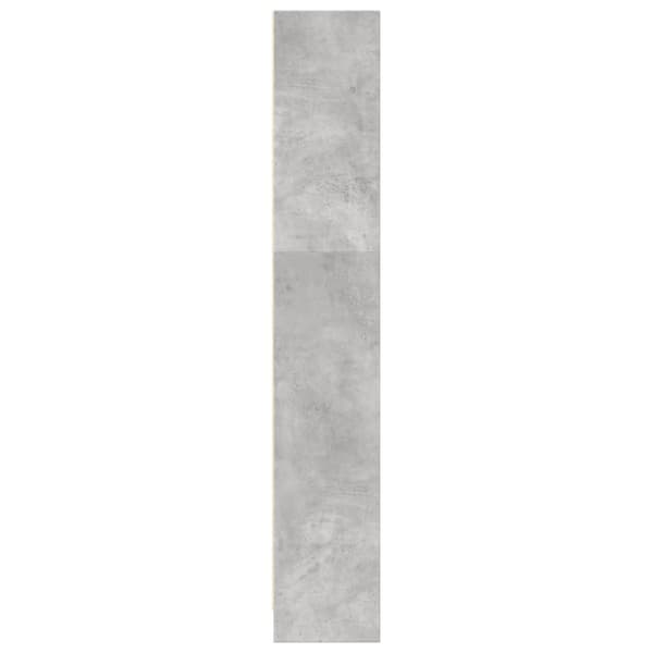 bogreol 80x24x143 cm konstrueret træ betongrå