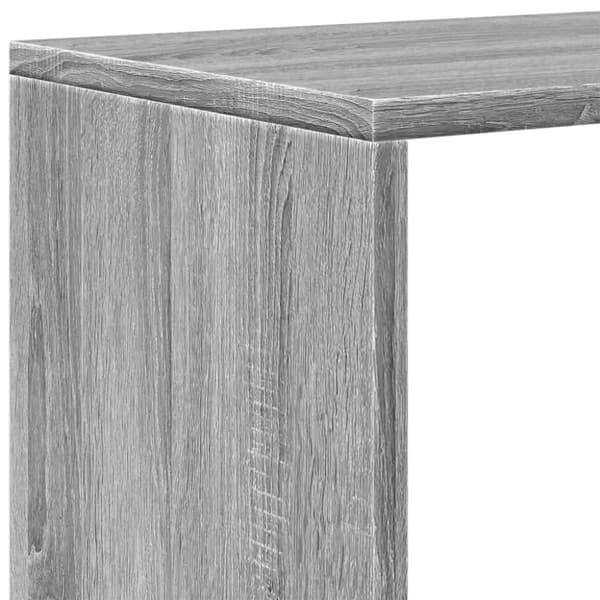 Huoneenjakaja 3 tasoa harmaa Sonoma 99x29x99 cm tekninen puu