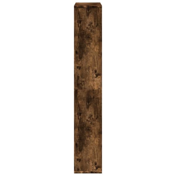 bogreol 72x20x120 cm konstrueret træ røget egetræsfarve