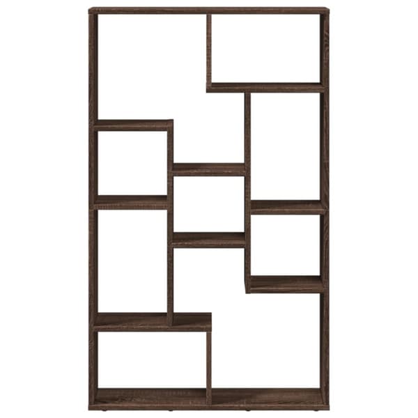 Kirjahylly ruskea tammi 72x20x120 cm tekninen puu