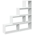 Miniatyrbillede 7 af 10: bogreol/rumdeler 143,5x29x143,5 cm konstrueret træ hvid