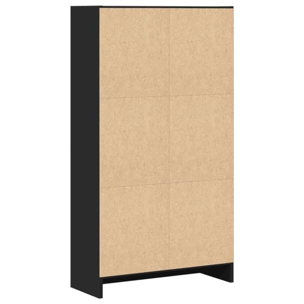 bogreol 60x24x109 cm konstrueret træ sort