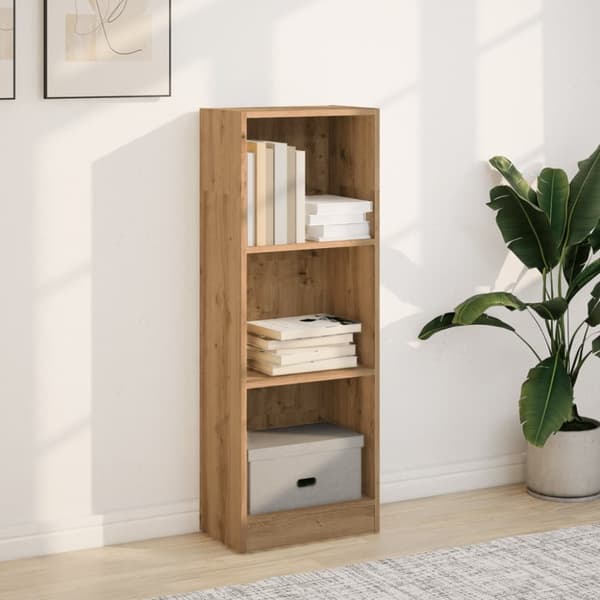 bogreol 40x24x109 cm konstrueret træ egetræsfarve