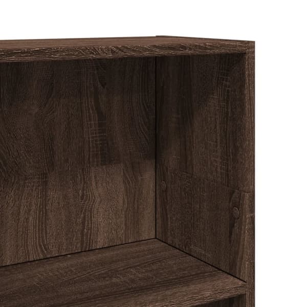 bogreol 40x24x109 cm konstrueret træ brun egetræsfarve