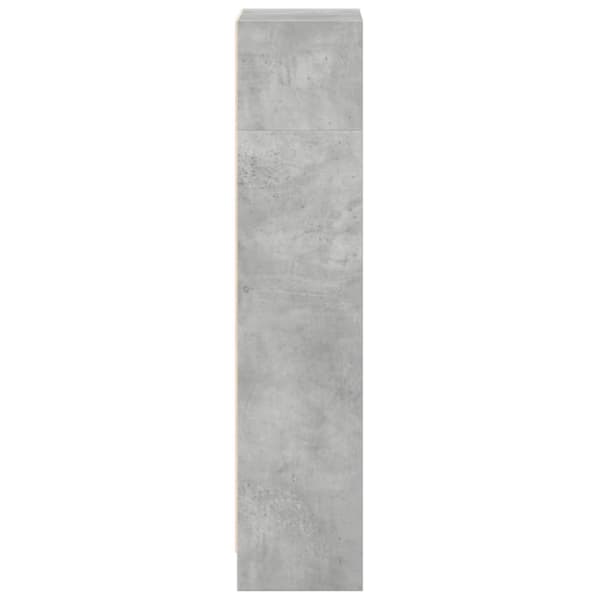 bogreol 40x24x109 cm konstrueret træ betongrå