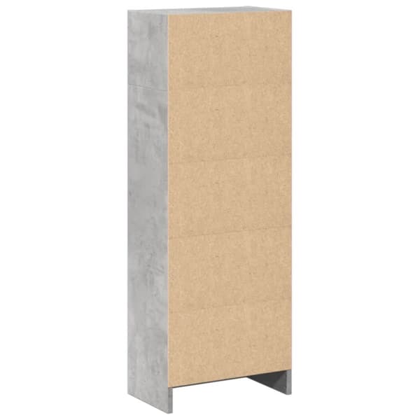 bogreol 40x24x109 cm konstrueret træ betongrå