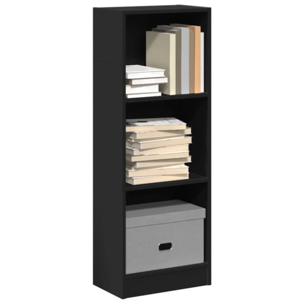 bogreol 40x24x109 cm konstrueret træ sort