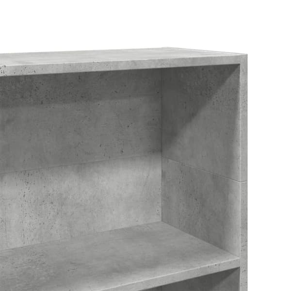 bogreol 80x24x109 cm konstrueret træ betongrå