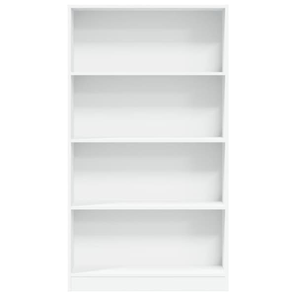 bogreol 80x24x143 cm konstrueret træ hvid