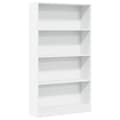 Miniatyrbillede 2 af 10: bogreol 80x24x143 cm konstrueret træ hvid