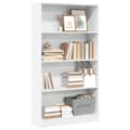 Miniatyrbillede 1 af 10: bogreol 80x24x143 cm konstrueret træ hvid