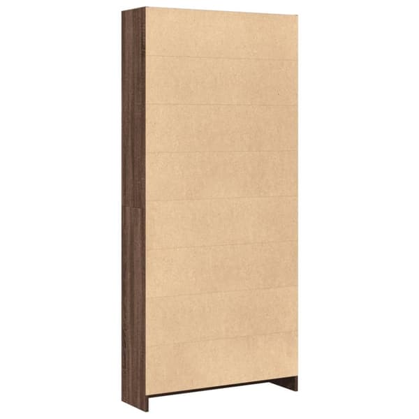 bogreol 80x24x176 cm konstrueret træ brun egetræsfarve