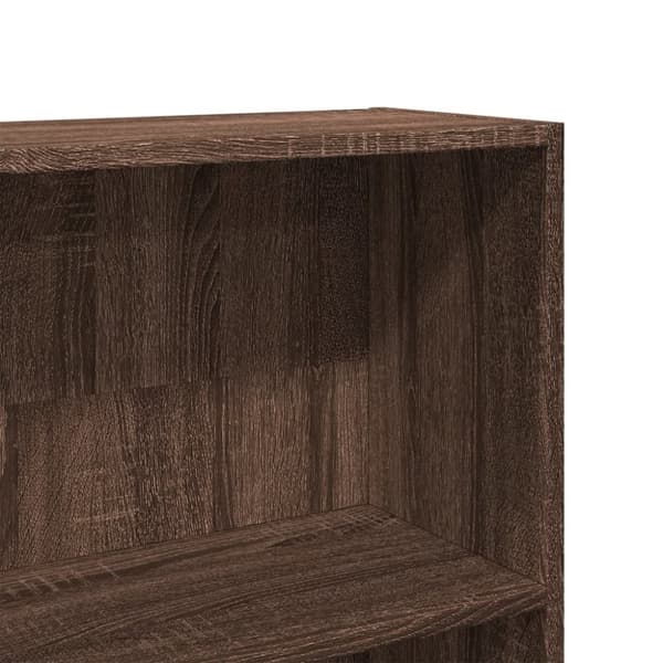 bogreol 80x24x176 cm konstrueret træ brun egetræsfarve