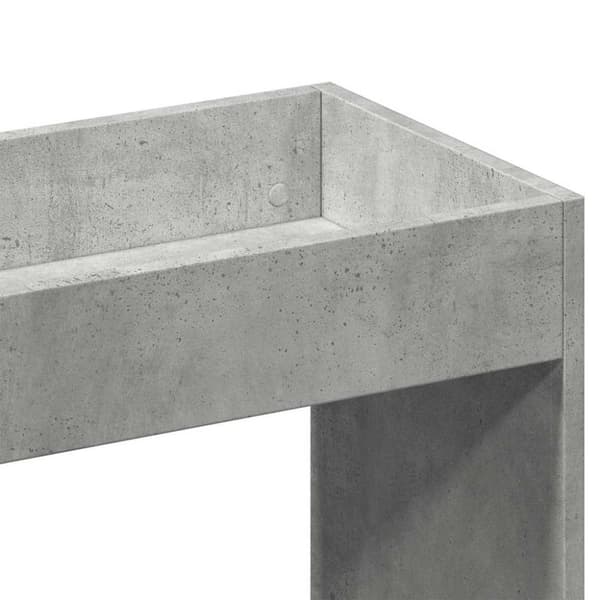 Kaappi betoninharmaa 92x33x140 cm tekninen puu