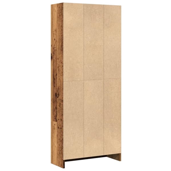 bogreol 60x24x143 cm konstrueret træ antikt træ