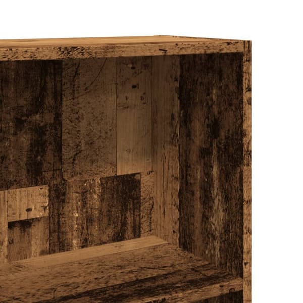 bogreol 60x24x143 cm konstrueret træ antikt træ