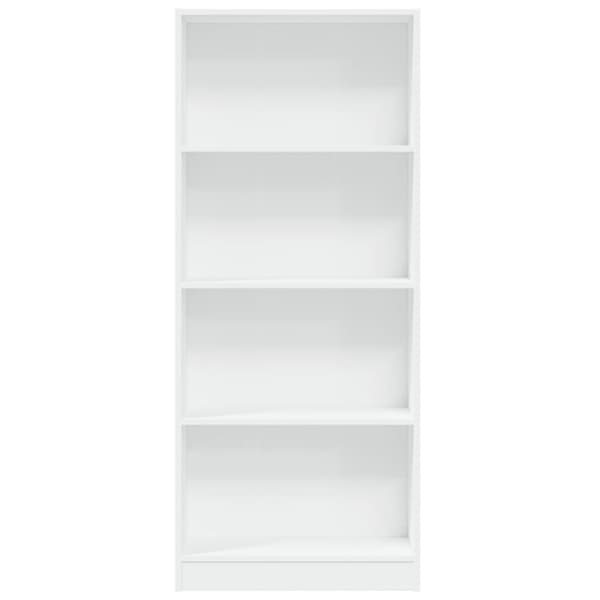 bogreol 60x24x143 cm konstrueret træ hvid