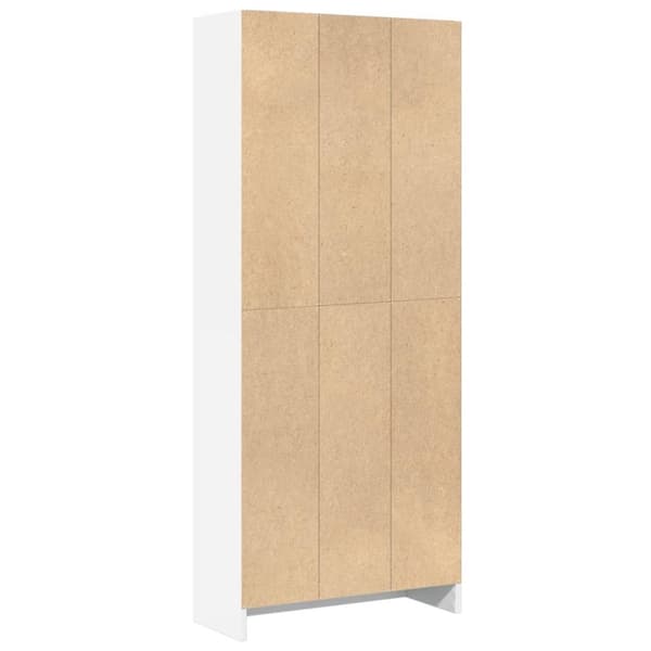 Kirjahylly valkoinen 60x24x143 cm tekninen puu