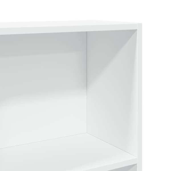 bogreol 60x24x143 cm konstrueret træ hvid