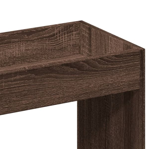 højskab 63x33x140 cm konstrueret træ brun egetræsfarve