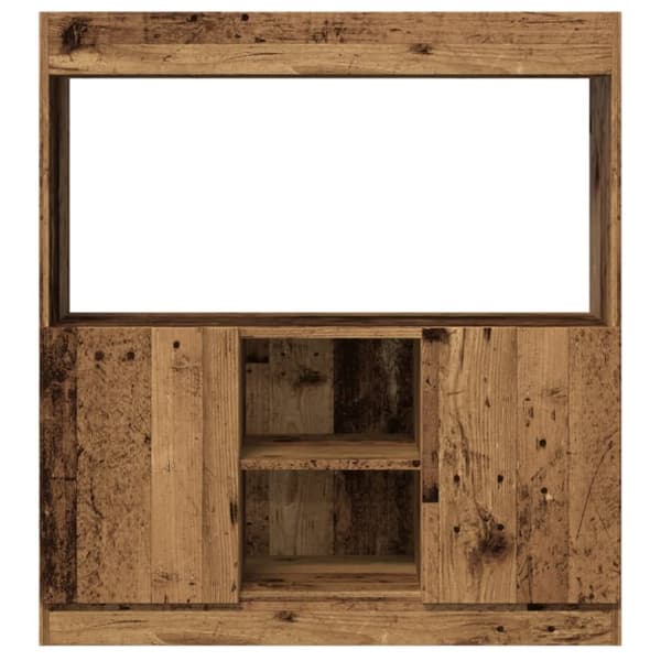 højskab 92x33x100 cm konstrueret træ antikt træ