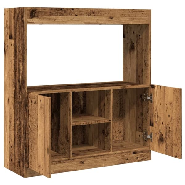 højskab 92x33x100 cm konstrueret træ antikt træ