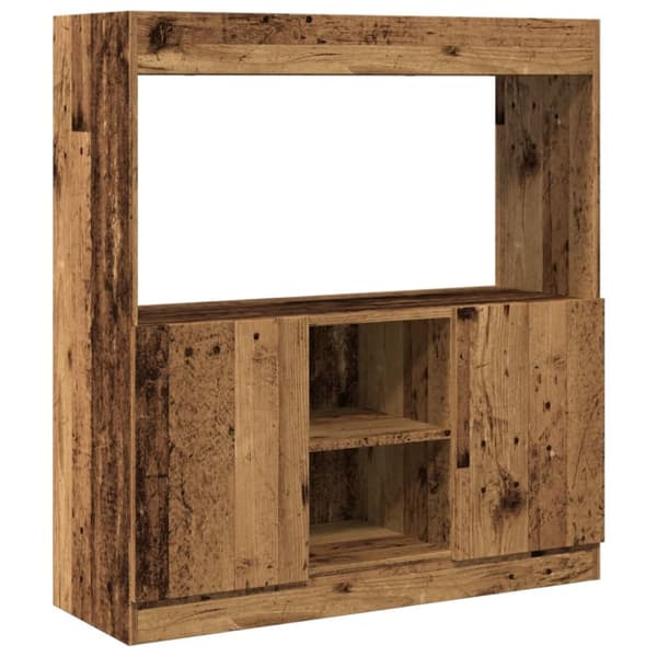 højskab 92x33x100 cm konstrueret træ antikt træ