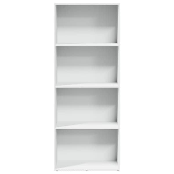 bogreol 60x30x152 cm konstrueret træ hvid